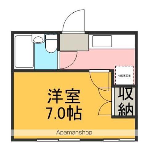 三恵ビル(1K/2階)の間取り写真
