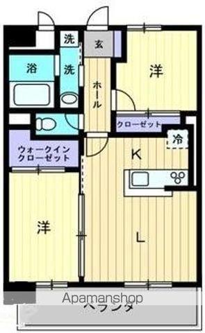 アルファレガロ高松駅前(2LDK/4階)の間取り写真