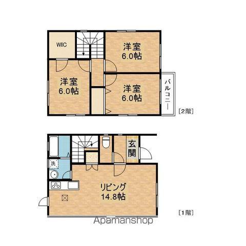 東海道本線 瀬田駅(滋賀) 徒歩13分 2階建 築13年(3LDK)の間取り写真
