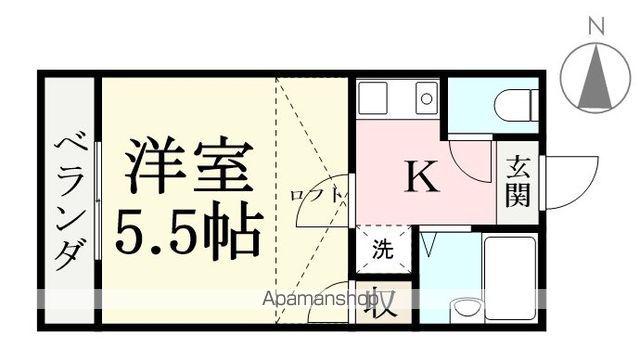 アヴィオン福井(1K/2階)の間取り写真