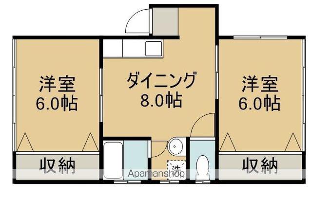 坂口ビル(2DK/3階)の間取り写真
