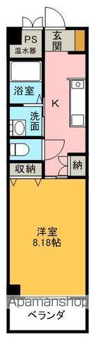 ビエナ岡本(1K/2階)の間取り写真