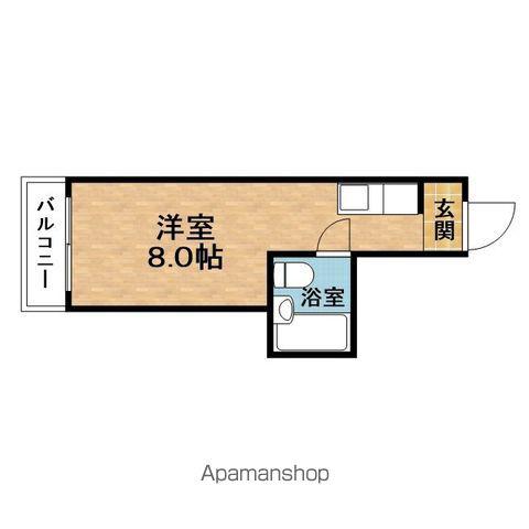 QUEENレジデンス(ワンルーム/2階)の間取り写真