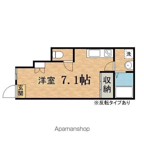 メルセデスハイム(ワンルーム/1階)の間取り写真