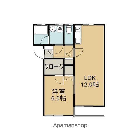ビューテラスK1(1LDK/1階)の間取り写真