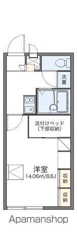 レオパレスリブラ星が丘(1K/1階)の間取り写真