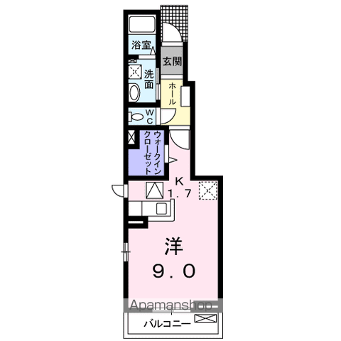 ノヴァビジュアル(ワンルーム/1階)の間取り写真