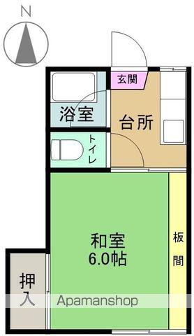 長尾ハイツ(1K/1階)の間取り写真