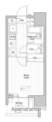 大森海岸レジデンス(1K/2階)の間取り写真