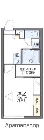 レオパレス ベンデュール(1K/1階)の間取り写真