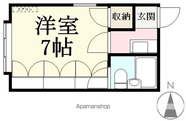 ウエラフクシマ(1K/2階)の間取り写真