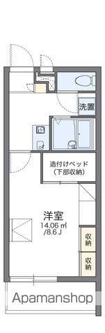 レオパレス北屋敷Ⅱ(1K/2階)の間取り写真