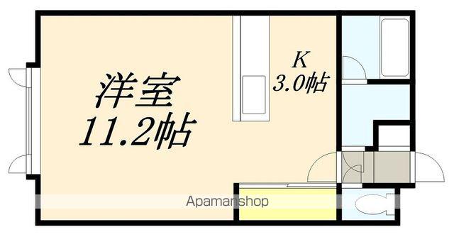 アースヒル北美原B(1K/1階)の間取り写真