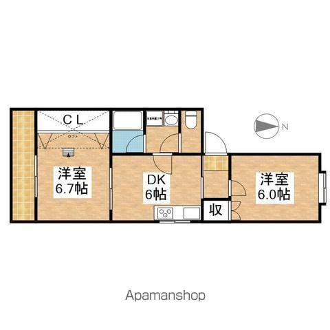 アーバンハウスないとう(2DK/4階)の間取り写真