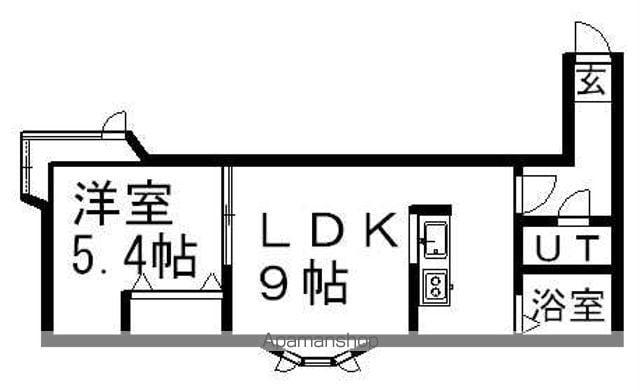 メイプルハイツⅡ(1LDK/3階)の間取り写真