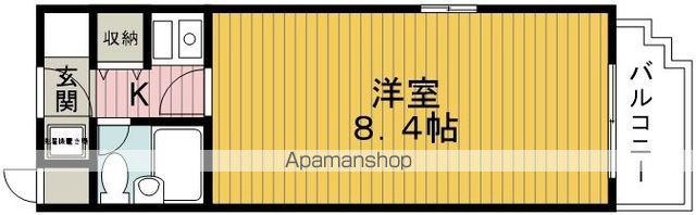 ビスタ岡町Ⅱ(1K/3階)の間取り写真