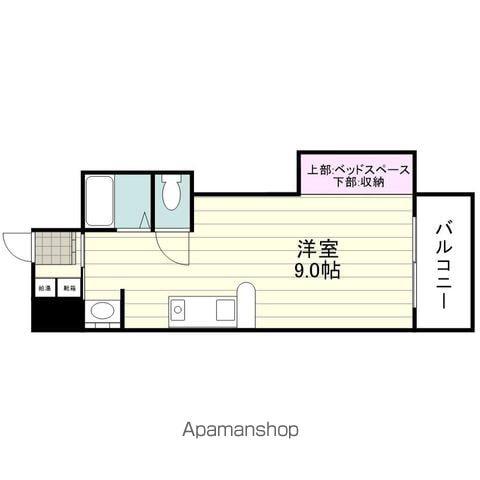 第2津曲コーポ(ワンルーム/6階)の間取り写真
