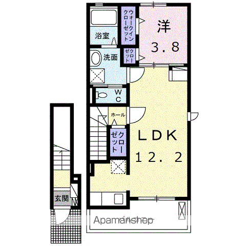 FAMILLE宮前(1LDK/2階)の間取り写真