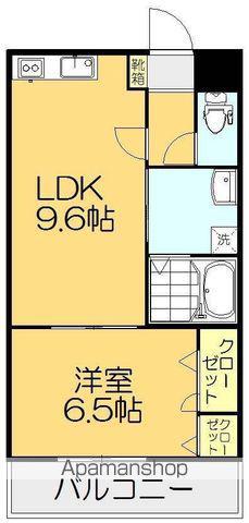 マリベール山城(1LDK/1階)の間取り写真