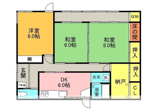 東北本線 古河駅 徒歩16分 1階建 築11年(3DK)の間取り写真