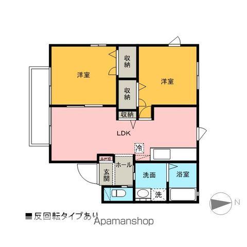 シャインコートⅢ(2LDK/2階)の間取り写真