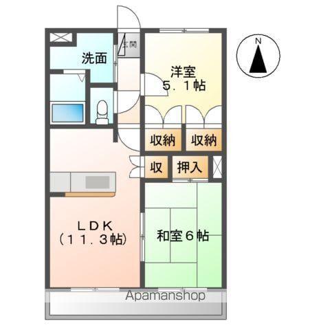 サンコート(2LDK/3階)の間取り写真