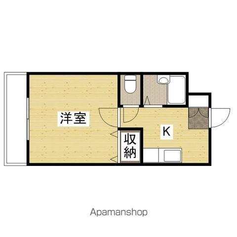 ハーシオンフルタⅢ(1K/2階)の間取り写真