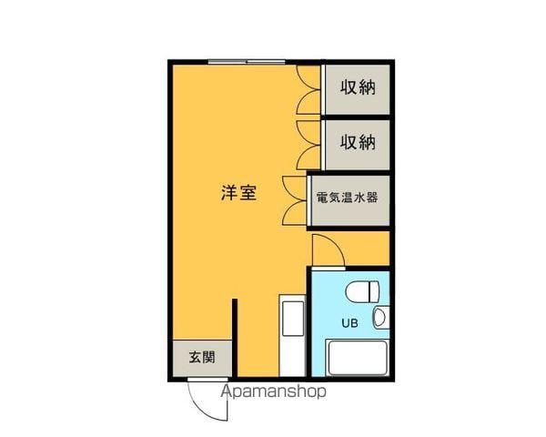 グレースハイツ(ワンルーム/1階)の間取り写真