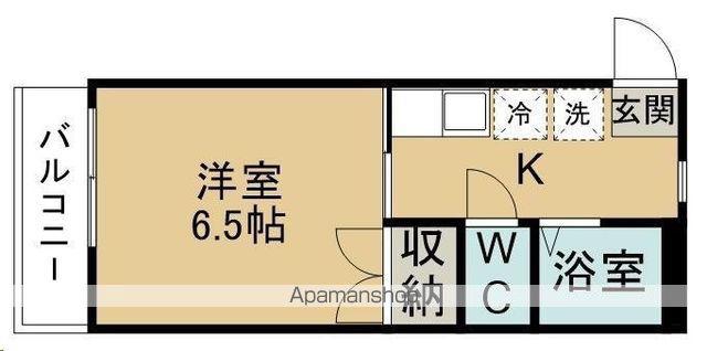 プロイセン東黒松(1K/2階)の間取り写真