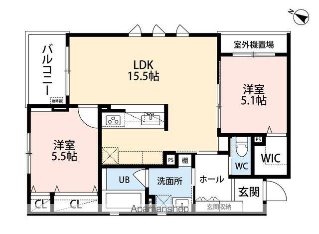 PRIME SECURE ITO(2LDK/2階)の間取り写真