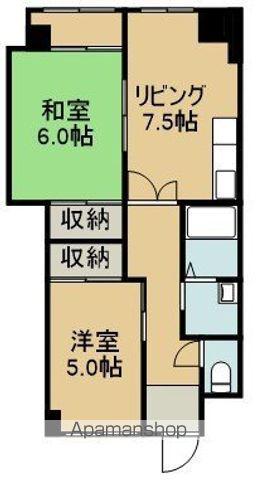 グランメールテルイ(2DK/3階)の間取り写真