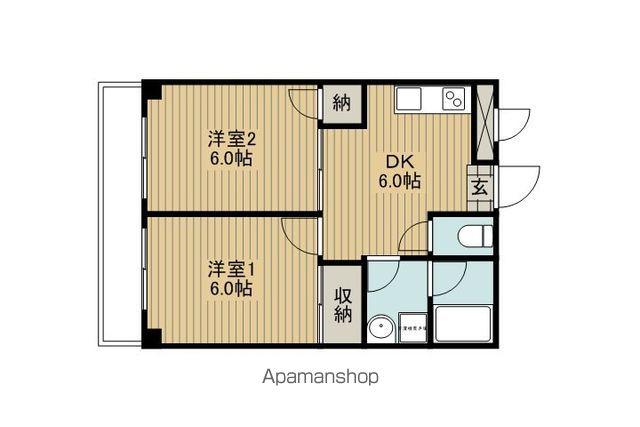 メゾン・ド・アニヴェルセル(2DK/2階)の間取り写真