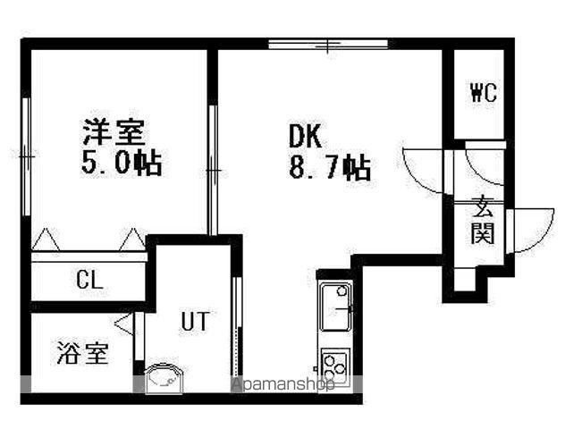 ジェンティーレ(1LDK/1階)の間取り写真