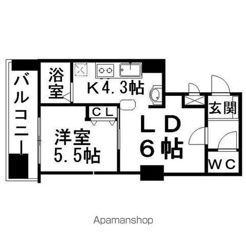 エターナルアイランドパレス(1LDK/3階)の間取り写真