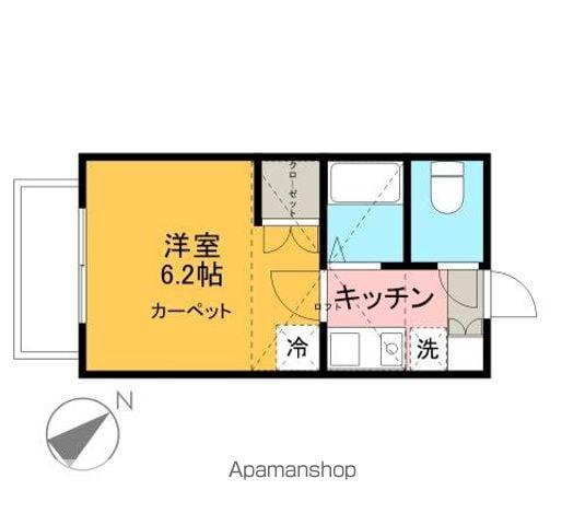 グローブ青山(1K/2階)の間取り写真