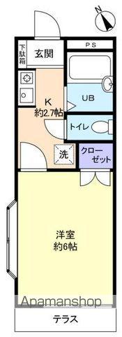 西八千代ガーデンハイツ(1K/1階)の間取り写真