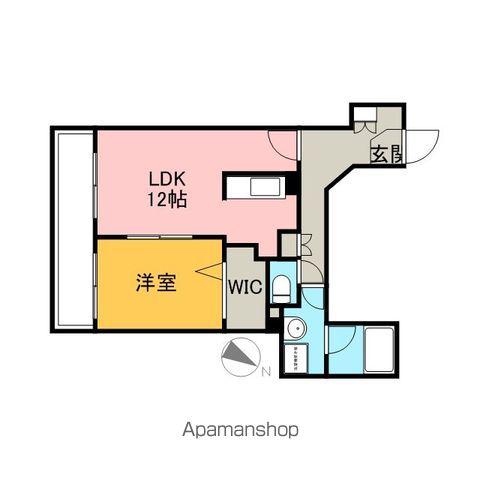 サングランパ(1SDK/4階)の間取り写真