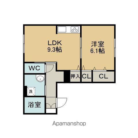 セジュール緑町(1LDK/2階)の間取り写真