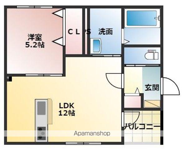RUBYⅦ(1LDK/1階)の間取り写真