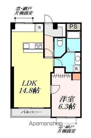 コーポ山本(1LDK/2階)の間取り写真