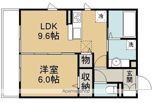 メゾン茶々(1LDK/1階)の間取り写真