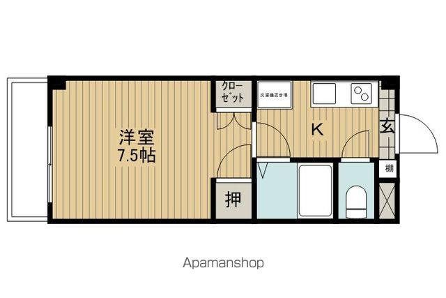 長倉Mハイツ(1K/2階)の間取り写真