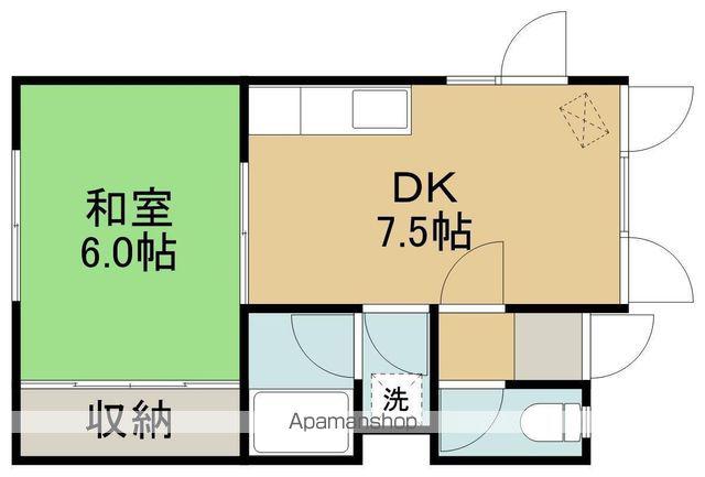 コムフォートハイツ高丘(1DK/2階)の間取り写真