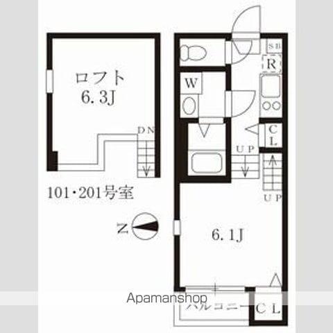ハーモニーテラス愛知町(1K/1階)の間取り写真