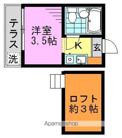 第五紀州ハイツ(1K/1階)の間取り写真