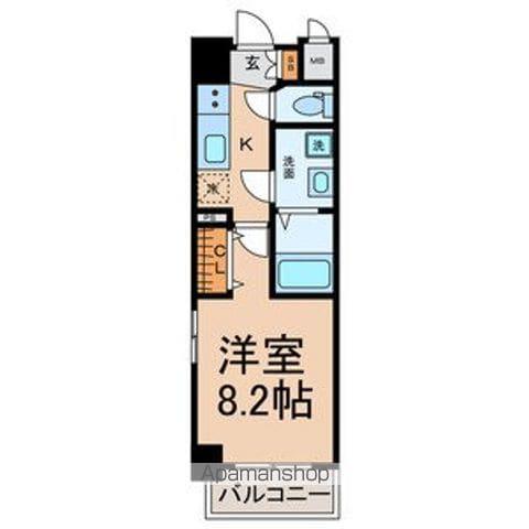 AXIS SAKURA(1K/3階)の間取り写真