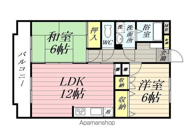 KTD羽村(2LDK/3階)の間取り写真