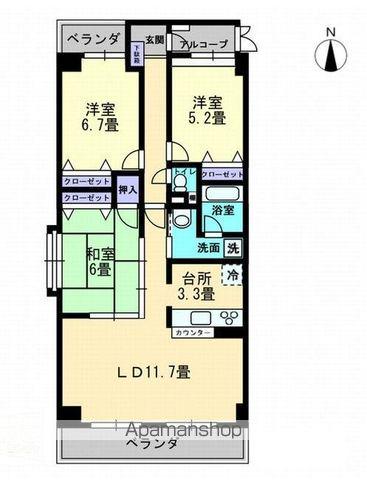 RATAN・TATAラタン・タータ(3LDK/2階)の間取り写真