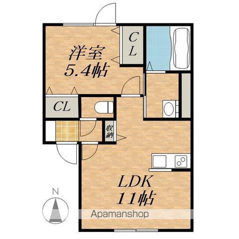 RITSⅡ(1LDK/1階)の間取り写真