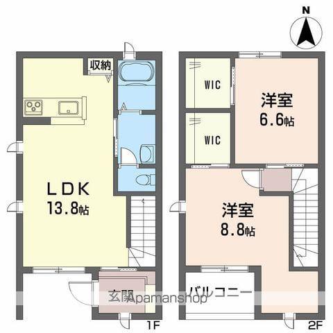 ディアス・パルモ一色(2LDK)の間取り写真